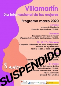 Aplazado el programa día de las mujeres 2020